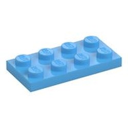 LEGO part  PLATE 2X4 in Medium Blue