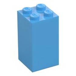 LEGO part 30145 BRICK 2X2X3 in Medium Blue
