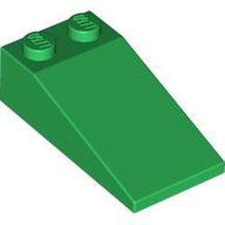 LEGO part 30363 Slope 18° 4 x 2 in Dark Green/ Green