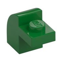 LEGO part  BRICK 1X1X1 1/3, W/ ARCH in Dark Green/ Green