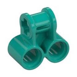 LEGO part 42163 TECHNIC CROSS BLOCK 2X1 in Bright Bluish Green/ Dark Turquoise