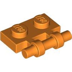 LEGO part  PLATE 1X2 W. STICK in Bright Orange/ Orange