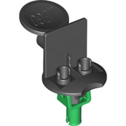 Sports Soccer Minifig Stand with Spring and Green Pin [Complete Assembly]