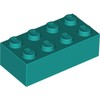 Dark Turquoise Brick 2 x 4
