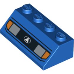 Slope 45° 2 x 4 with Headlight Print