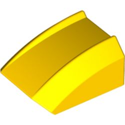LEGO part 30602 FRONT, 2X2, SPORT in Bright Yellow/ Yellow