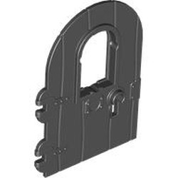 Door 1 x 4 x 6 Round Top with Window and Keyhole, Non Reinforced Edge