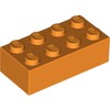 Orange Brick 2 x 4