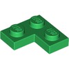 Green Plate 2 x 2 Corner