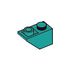 3665 ROOF TILE 1X2 INV. in Bright Bluish Green/ Dark Turquoise