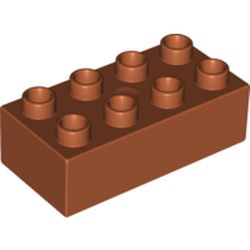 LEGO part 10003011 DUPLO BRICK 2X4 in Dark Orange