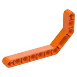 LEGO part  DOUBLE ANGULAR BEAM 3X7 45° in Bright Orange/ Orange