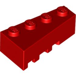 LEGO part 41767 RIGHT BRICK 2X4 W/ANGLE in Bright Red/ Red