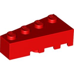 LEGO part 41768 LEFT BRICK 2X4 W/ANGLE in Bright Red/ Red