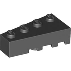 LEGO part LEFT BRICK 2X4 W/ANGLE in Black