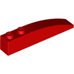 LEGO part  BRICK 1X6 W/BOW in Bright Red/ Red