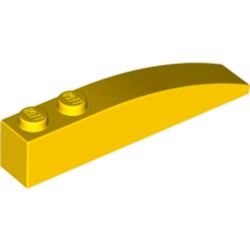 LEGO part  BRICK 1X6 W/BOW in Bright Yellow/ Yellow