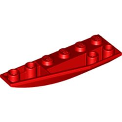 LEGO part 41765 LEFT SHELL 2X6W/BOW/ANGLE,INV in Bright Red/ Red