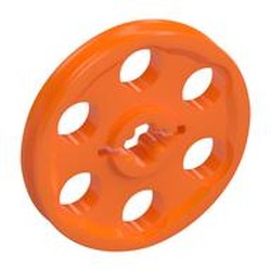 LEGO part  WEDGE-BELT WHEEL Ø24 in Bright Orange/ Orange