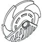 Large Figure Shield 5 x 5 with Saw Blades Circular