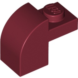 LEGO part  BRICK 1X1X1 1/3, W/ ARCH in Dark Red