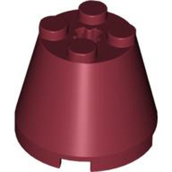 LEGO part 6233 ROCKET STEP 3X3X2 W. CROSS in Dark Red