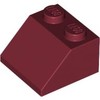 Dark Red Slope 45° 2 x 2