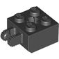 Hinge Brick 2 x 2 Locking with 2 Fingers Vertical and Axle Hole, 9 Teeth