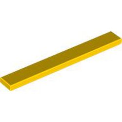 LEGO part 4162 FLAT TILE 1X8 in Bright Yellow/ Yellow