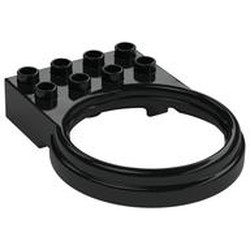 Duplo Plate 2 x 4 with Round Tube Holder