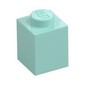 Brick 1 x 1 with Blue 'F' print (Serif Font)