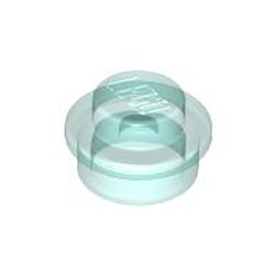 LEGO part 6240225 PLATE 1X1 ROUND in Transparent Light Blue/ Trans-Light Blue