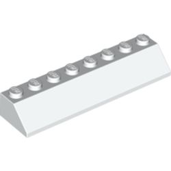 LEGO part 10004445 ROOF TILE 2X8/45° in White