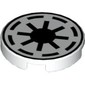 Tile Round 2 x 2 with Republic Eight-point Star Print