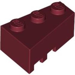 LEGO part RIGHT ROOF TILE 2X3 in Dark Red