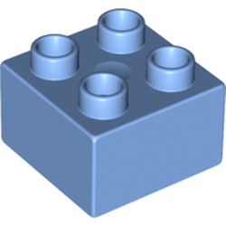 LEGO part DUPLO BRICK 2X2 in Medium Blue