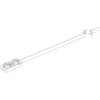 Trans-Clear Bar 1 x 12 with 1 x 2 Plate End with Solid Studs and 1 x 1 Round Plate End