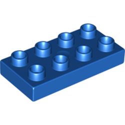 LEGO part DUPLO 2X4 PLATE in Bright Blue/ Blue