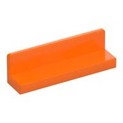 LEGO part  WALL ELEMENT 1X4X1 ABS in Bright Orange/ Orange