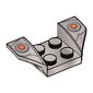 Mudguard 2 x 4 with 2 x 2 Studs and Flared Wings, Orange Dots and Dark Gray Lines Print