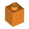 Orange Brick 1 x 1