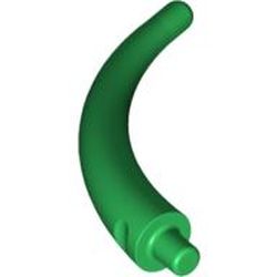 LEGO part 40379 Animal Body Part / Plant, Tail / Claw / Horn / Branch / Tentacle, End Section in Dark Green/ Green