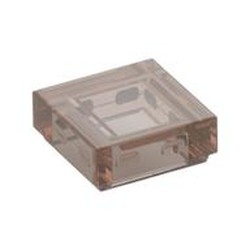 LEGO part  FLAT TILE 1X1 in Transparent Brown/ Trans-Brown