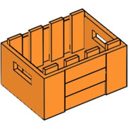 LEGO part 30150 BOX 3X4 in Bright Orange/ Orange