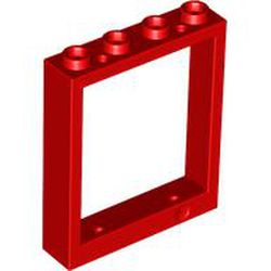 LEGO part 6154 Door Frame 1 x 4 x 4 (Lift) in Bright Red/ Red