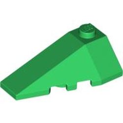 LEGO part 43710 LEFT ROOF TILE 2X4 W/ANGLE in Dark Green/ Green