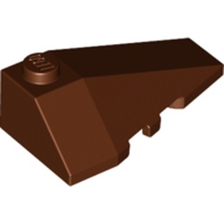LEGO part 43711 RIGHT ROOF TILE 2X4 W/ANGLE in Reddish Brown