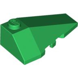 LEGO part 43711 RIGHT ROOF TILE 2X4 W/ANGLE in Dark Green/ Green