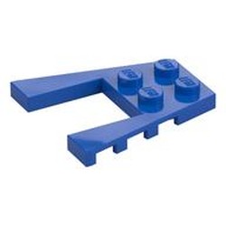 LEGO part  PLATE 4X4 W/ANGLE in Bright Blue/ Blue