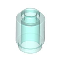 LEGO part 6238677 ROUND BRICK 1X1 in Transparent Light Blue/ Trans-Light Blue